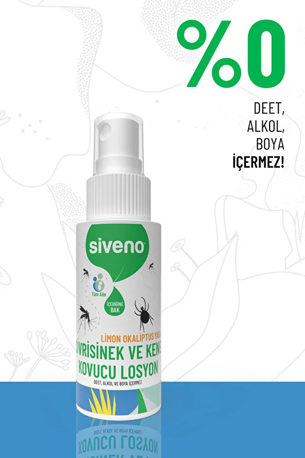 Sivrisinek ve Kene Kovucu Sprey Losyon Bitkisel Tüm Vücut İçin Seyahat Tatil Boy 50 ml
